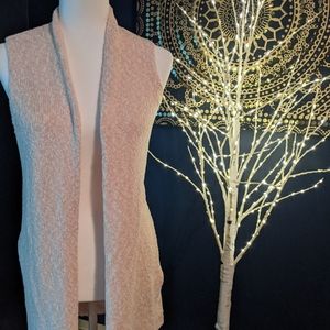Loft pink and cream knitted vest